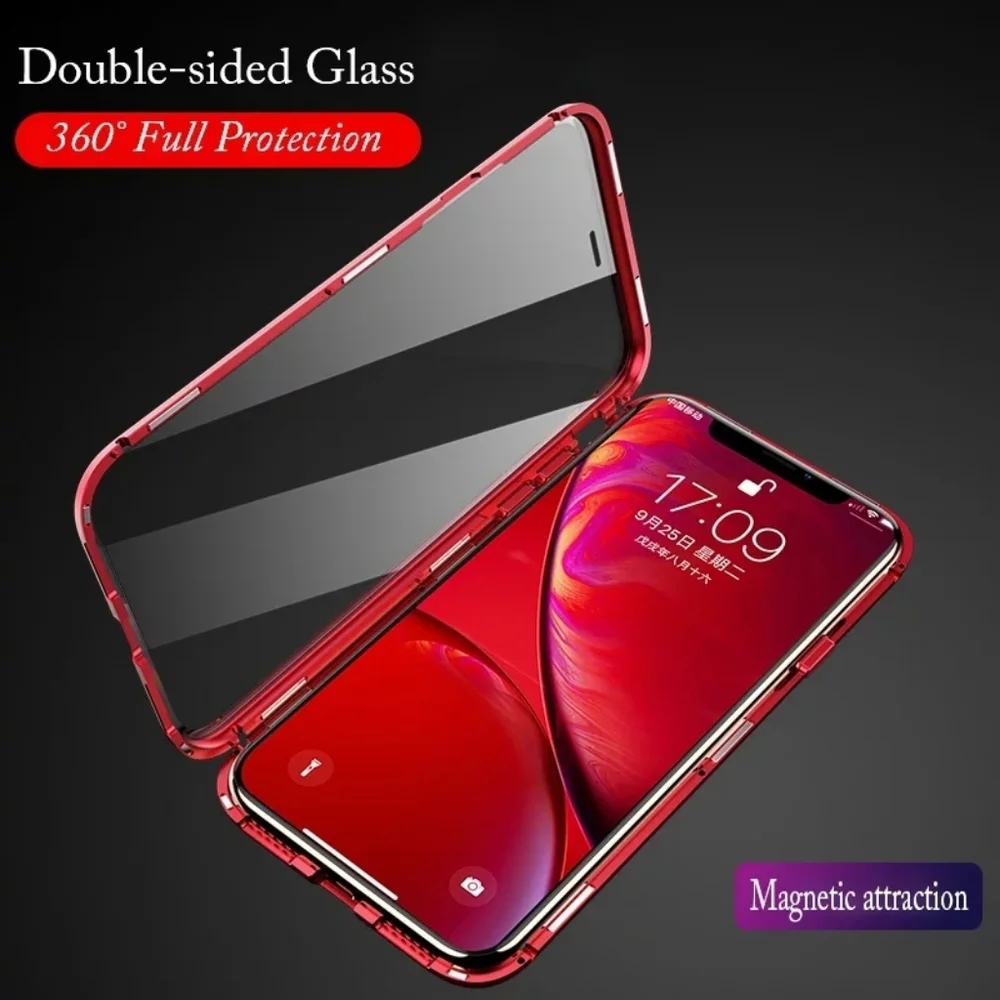 For iPhone 12 Pro Max Magnetic Phone Case Cover 360 Protector